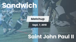 Matchup: Sandwich vs. Saint John Paul II  2018