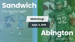 Matchup: Sandwich vs. Abington  2019