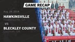 Recap: Hawkinsville  vs. Bleckley County  2014