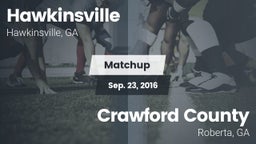 Matchup: Hawkinsville vs. Crawford County  2016
