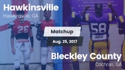 Matchup: Hawkinsville vs. Bleckley County  2017