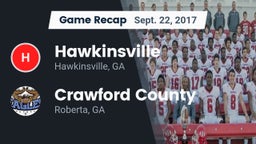 Recap: Hawkinsville  vs. Crawford County  2017