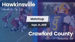 Matchup: Hawkinsville vs. Crawford County  2018
