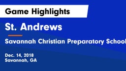 St. Andrews  vs Savannah Christian Preparatory School Game Highlights - Dec. 14, 2018