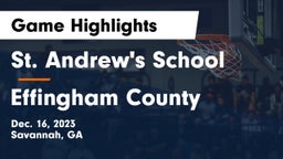 St. Andrew's School vs Effingham County  Game Highlights - Dec. 16, 2023