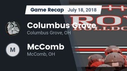 Recap: Columbus Grove  vs. McComb  2018