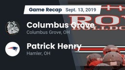 Recap: Columbus Grove  vs. Patrick Henry  2019