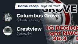Recap: Columbus Grove  vs. Crestview  2022