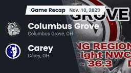 Recap: Columbus Grove  vs. Carey  2023