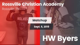 Matchup: Rossville Christian  vs. HW Byers 2019
