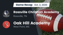 Recap: Rossville Christian Academy  vs. Oak Hill Academy  2020