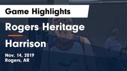 Rogers Heritage  vs Harrison  Game Highlights - Nov. 14, 2019