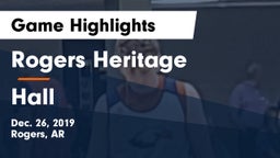 Rogers Heritage  vs Hall  Game Highlights - Dec. 26, 2019