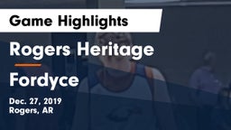 Rogers Heritage  vs Fordyce Game Highlights - Dec. 27, 2019