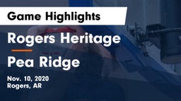 Rogers Heritage  vs Pea Ridge  Game Highlights - Nov. 10, 2020