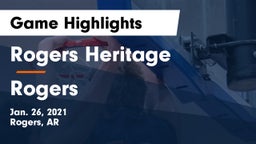 Rogers Heritage  vs Rogers  Game Highlights - Jan. 26, 2021
