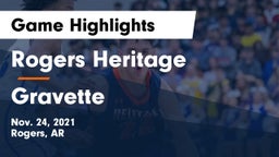Rogers Heritage  vs Gravette  Game Highlights - Nov. 24, 2021