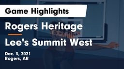 Rogers Heritage  vs Lee's Summit West  Game Highlights - Dec. 3, 2021