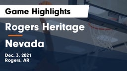 Rogers Heritage  vs Nevada  Game Highlights - Dec. 3, 2021
