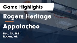 Rogers Heritage  vs Appalachee  Game Highlights - Dec. 29, 2021