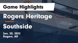 Rogers Heritage  vs Southside  Game Highlights - Jan. 20, 2022