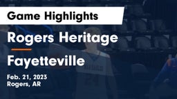 Rogers Heritage  vs Fayetteville  Game Highlights - Feb. 21, 2023