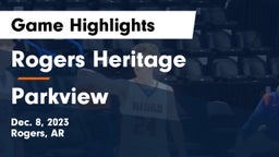 Rogers Heritage  vs Parkview  Game Highlights - Dec. 8, 2023