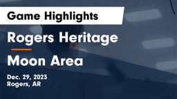 Rogers Heritage  vs Moon Area  Game Highlights - Dec. 29, 2023