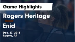 Rogers Heritage  vs Enid  Game Highlights - Dec. 27, 2018