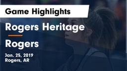 Rogers Heritage  vs Rogers  Game Highlights - Jan. 25, 2019