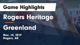 Rogers Heritage  vs Greenland  Game Highlights - Nov. 14, 2019