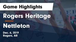 Rogers Heritage  vs Nettleton  Game Highlights - Dec. 6, 2019