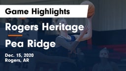 Rogers Heritage  vs Pea Ridge  Game Highlights - Dec. 15, 2020