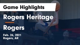 Rogers Heritage  vs Rogers  Game Highlights - Feb. 26, 2021
