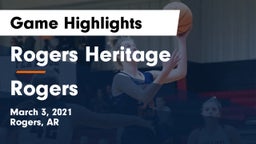 Rogers Heritage  vs Rogers  Game Highlights - March 3, 2021