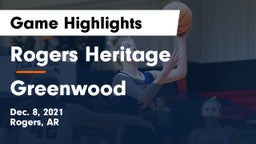 Rogers Heritage  vs Greenwood  Game Highlights - Dec. 8, 2021