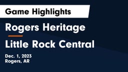 Rogers Heritage  vs Little Rock Central  Game Highlights - Dec. 1, 2023