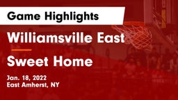 Williamsville East  vs Sweet Home Game Highlights - Jan. 18, 2022