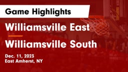 Williamsville East  vs Williamsville South  Game Highlights - Dec. 11, 2023