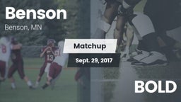 Matchup: Benson vs. BOLD 2017