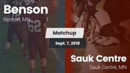 Matchup: Benson vs. Sauk Centre  2018