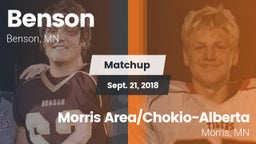 Matchup: Benson vs. Morris Area/Chokio-Alberta 2018