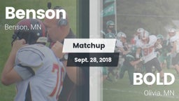 Matchup: Benson vs. BOLD  2018