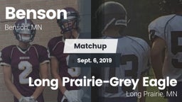 Matchup: Benson vs. Long Prairie-Grey Eagle  2019
