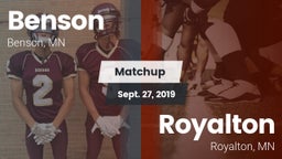 Matchup: Benson vs. Royalton  2019