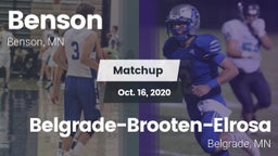 Matchup: Benson vs. Belgrade-Brooten-Elrosa  2020