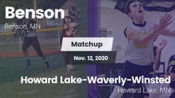 Matchup: Benson vs. Howard Lake-Waverly-Winsted  2020