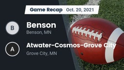 Recap: Benson  vs. Atwater-Cosmos-Grove City  2021