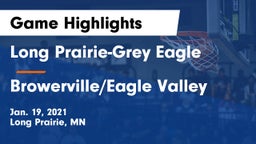 Long Prairie-Grey Eagle  vs Browerville/Eagle Valley  Game Highlights - Jan. 19, 2021