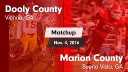 Matchup: Dooly County vs. Marion County  2016